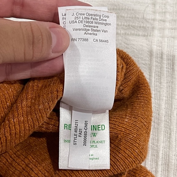 J. Crew Burnt Orange Knit Sweater, 100% Cotton - Picture 8 of 14
